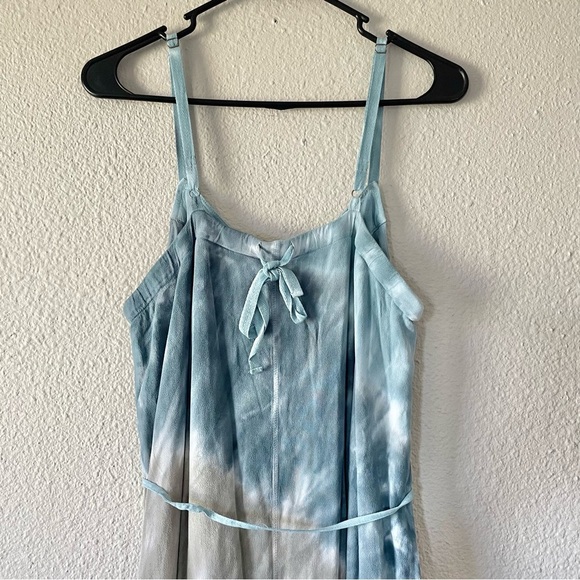 Splendid Anya Maxi Dress Womens M Tie Dye Spaghetti Strap Viscose Pockets V Neck - Picture 11 of 16